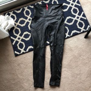 SPANX moto faux leather legging